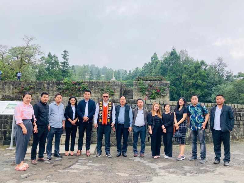 Senior Advocate in Supreme Court Dr Pradeep Rai with Kohima Bar Association officials and members on June 10.
